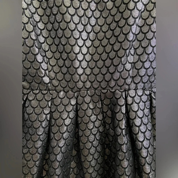 Miu Miu silver  scallop party sleeveless pleated mini dress Sz S - Picture 10 of 17